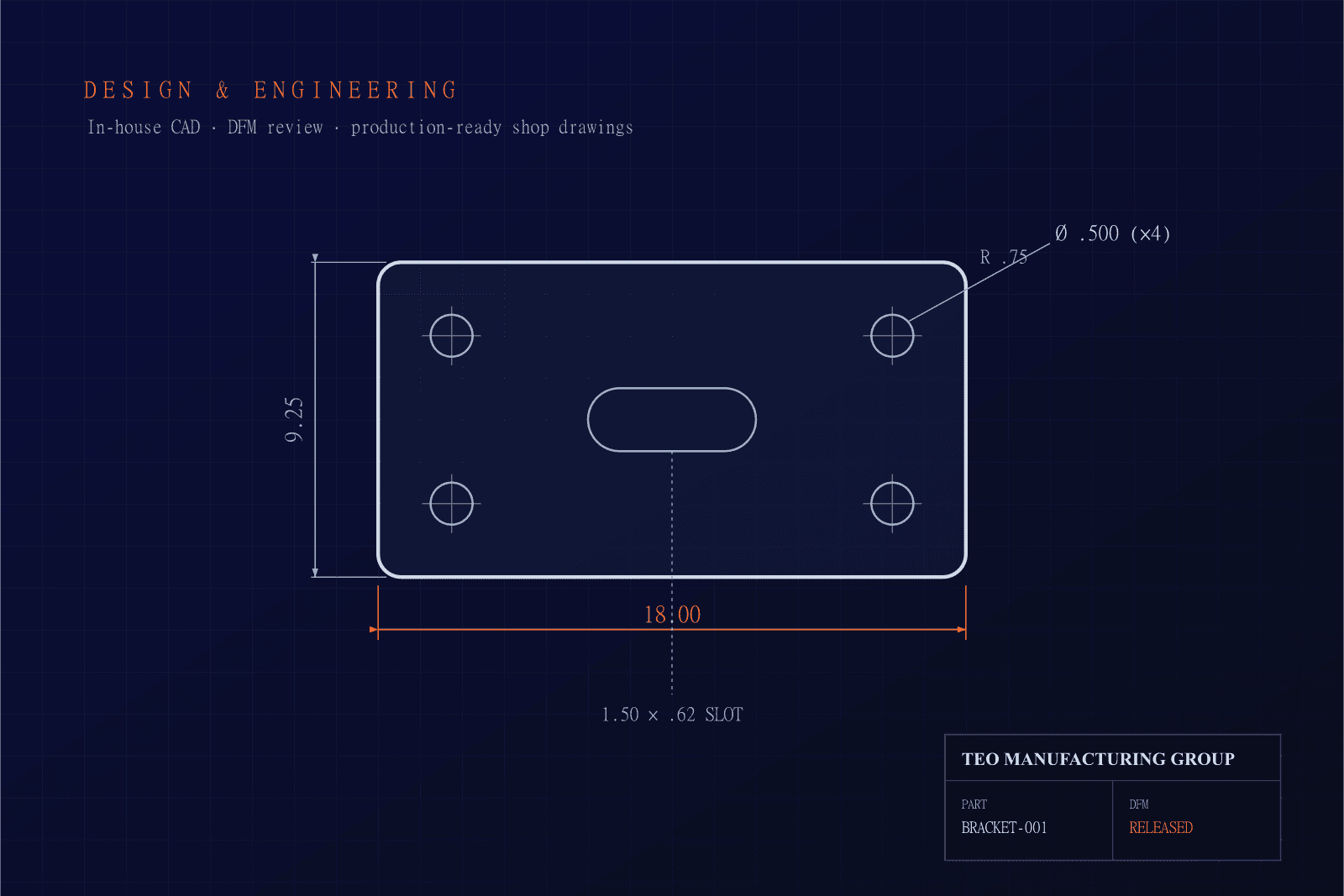 Design & Engineering at Teo Manufacturing Group