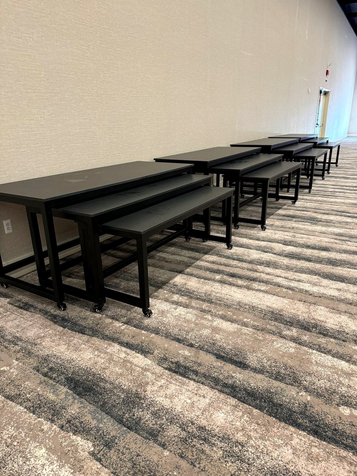 Steel nesting banquet tables
