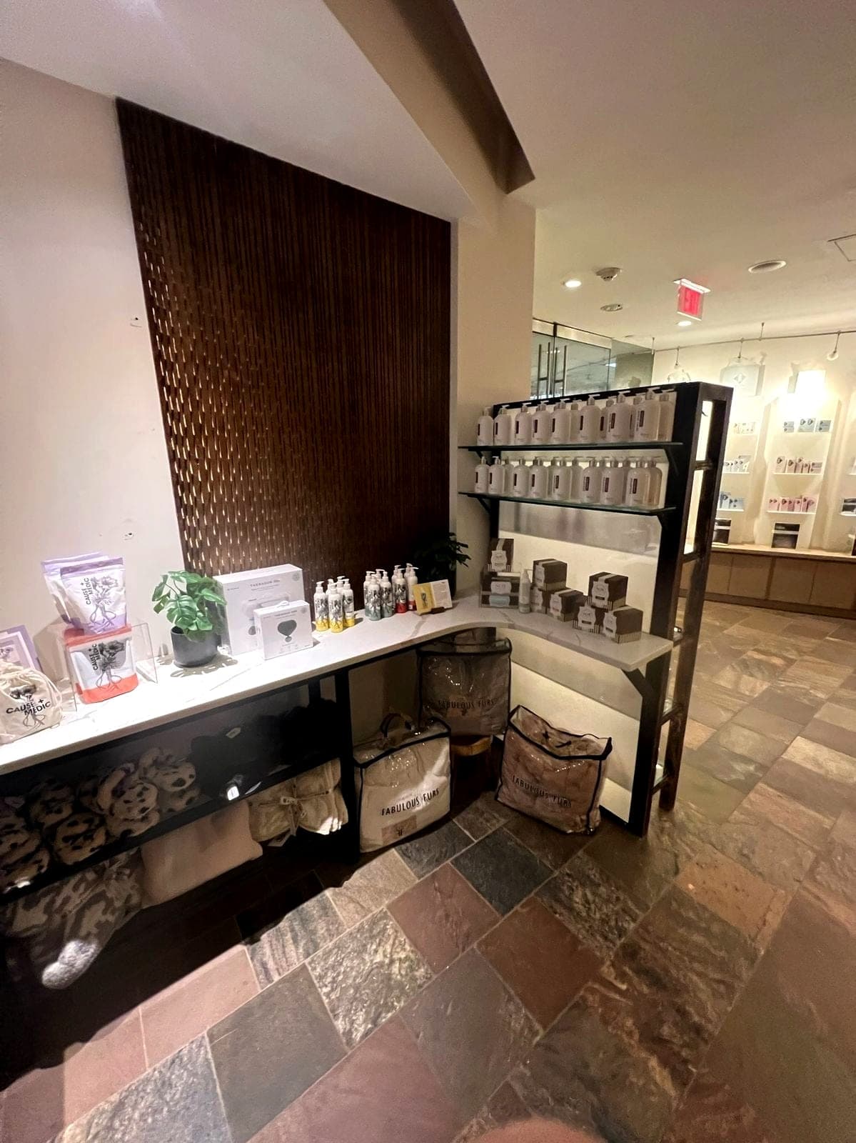 Retail counter with attached display rack