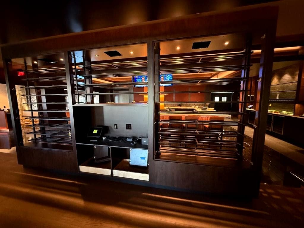 Built-in wine rack and display