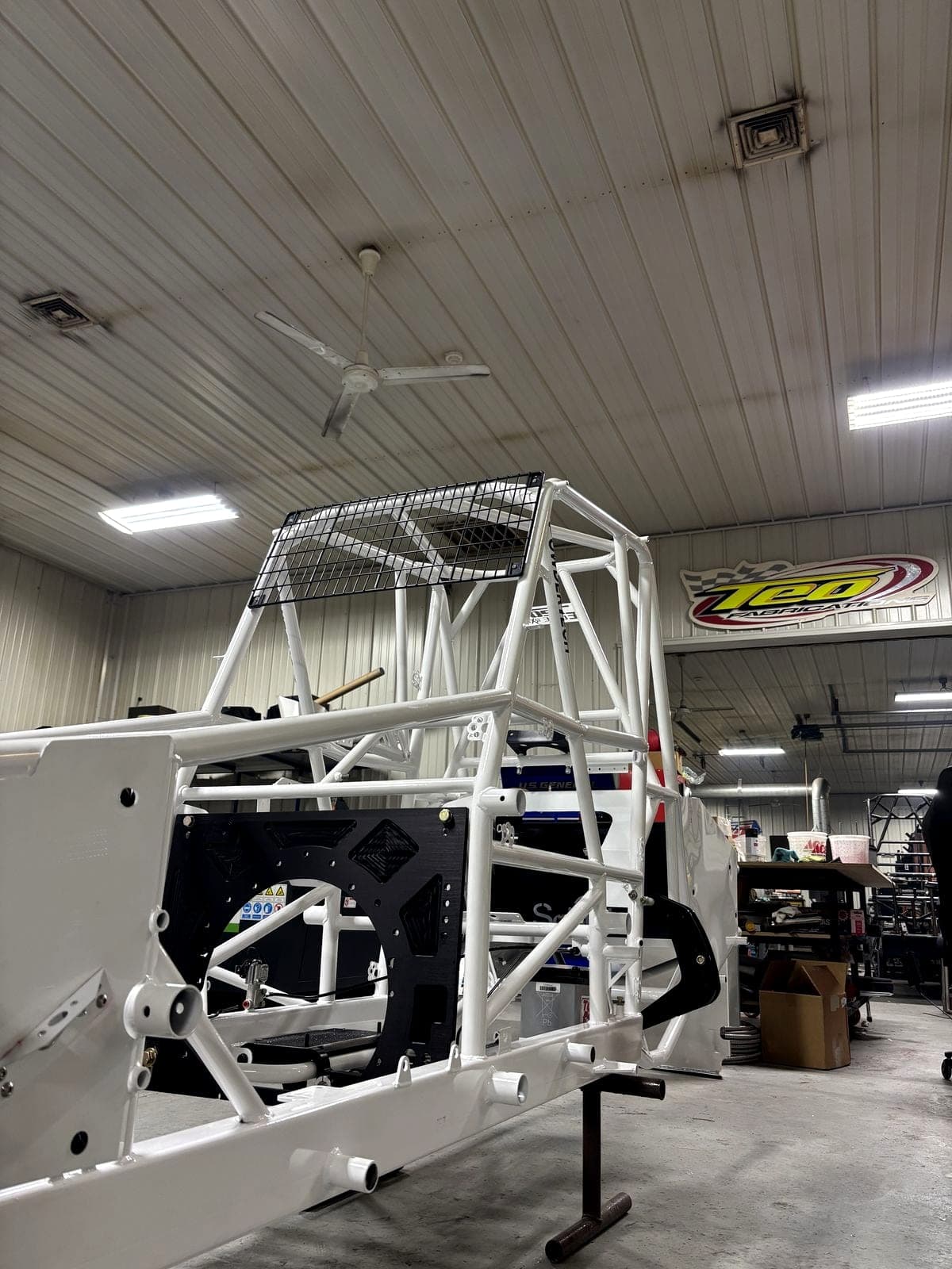 Chassis in primer, mid build