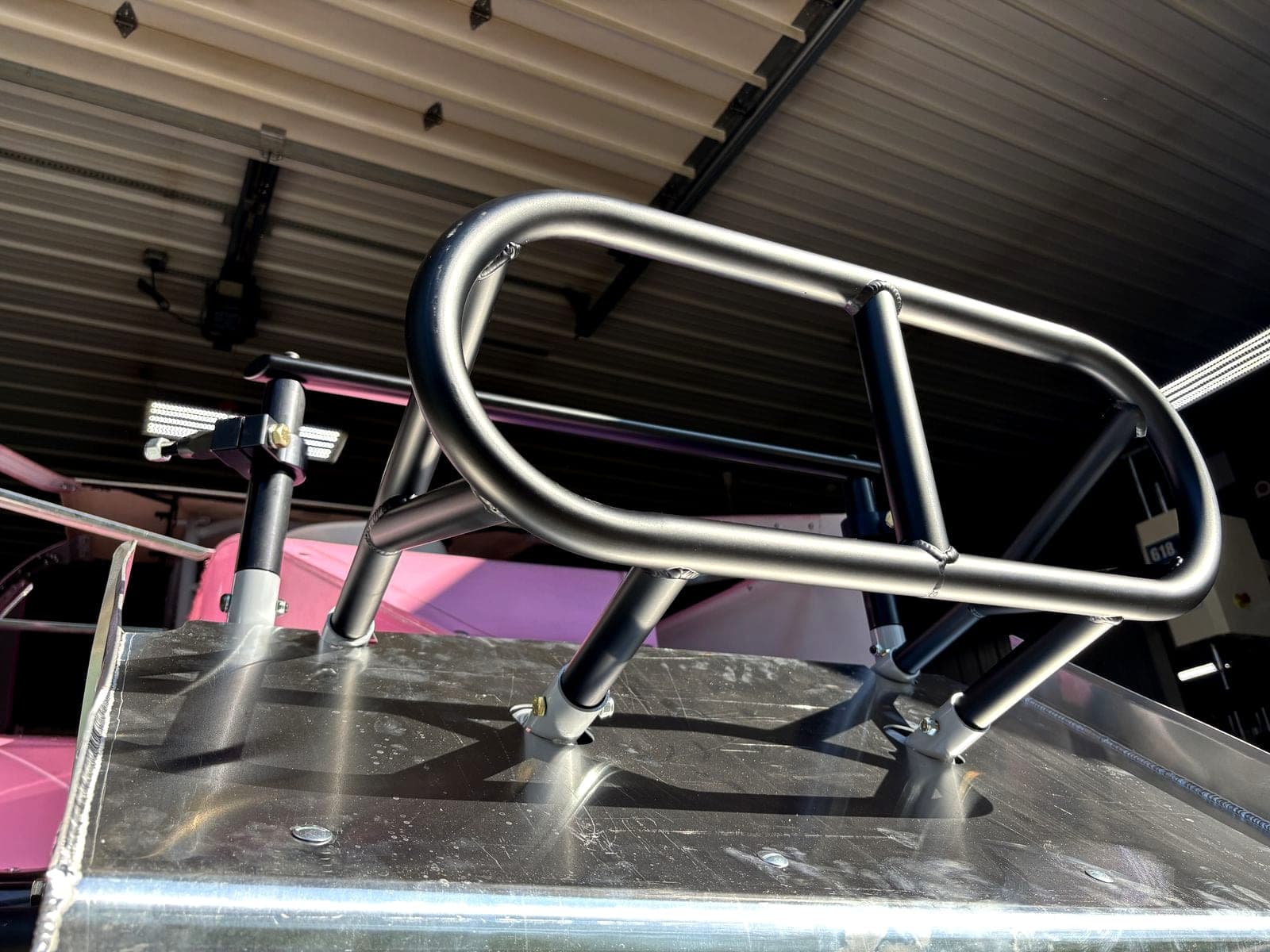 Bent tube bumper, welded and ready to mount