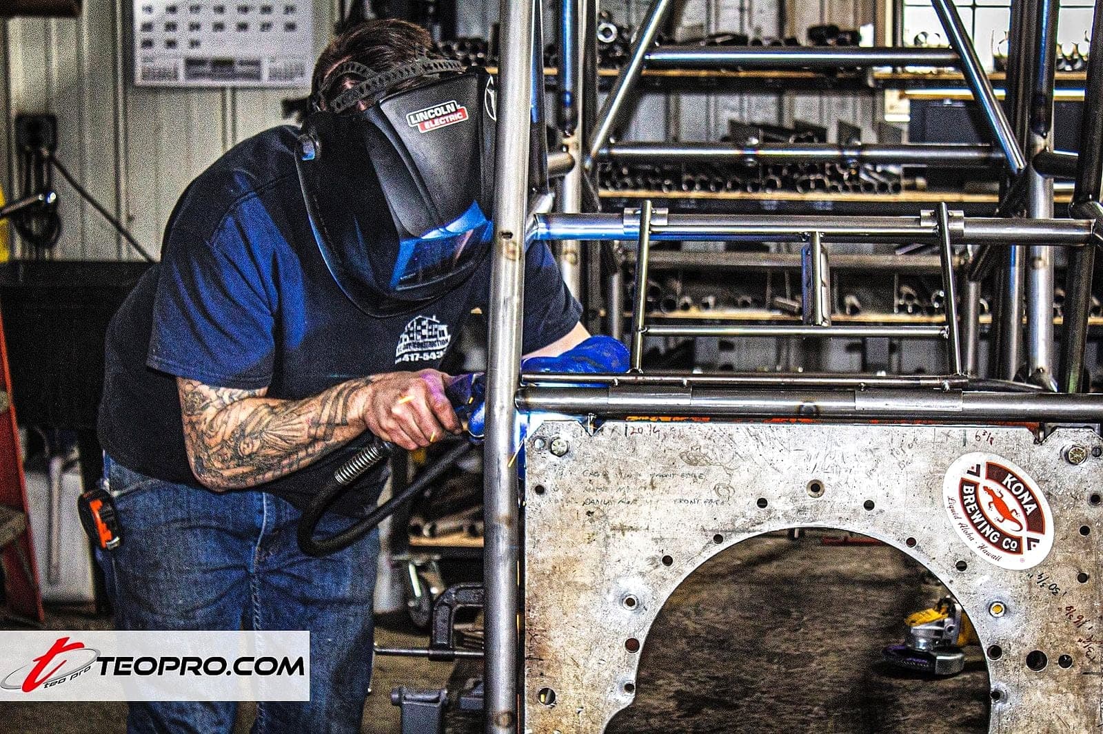 Chassis welding at Teo Pro Car